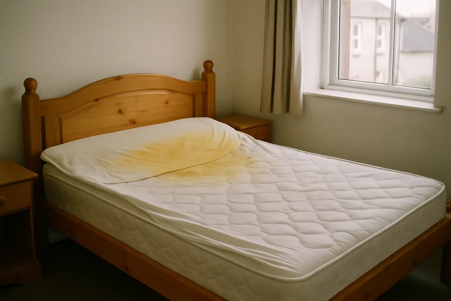Photograph illustrating how to clean a mattress and remove stains