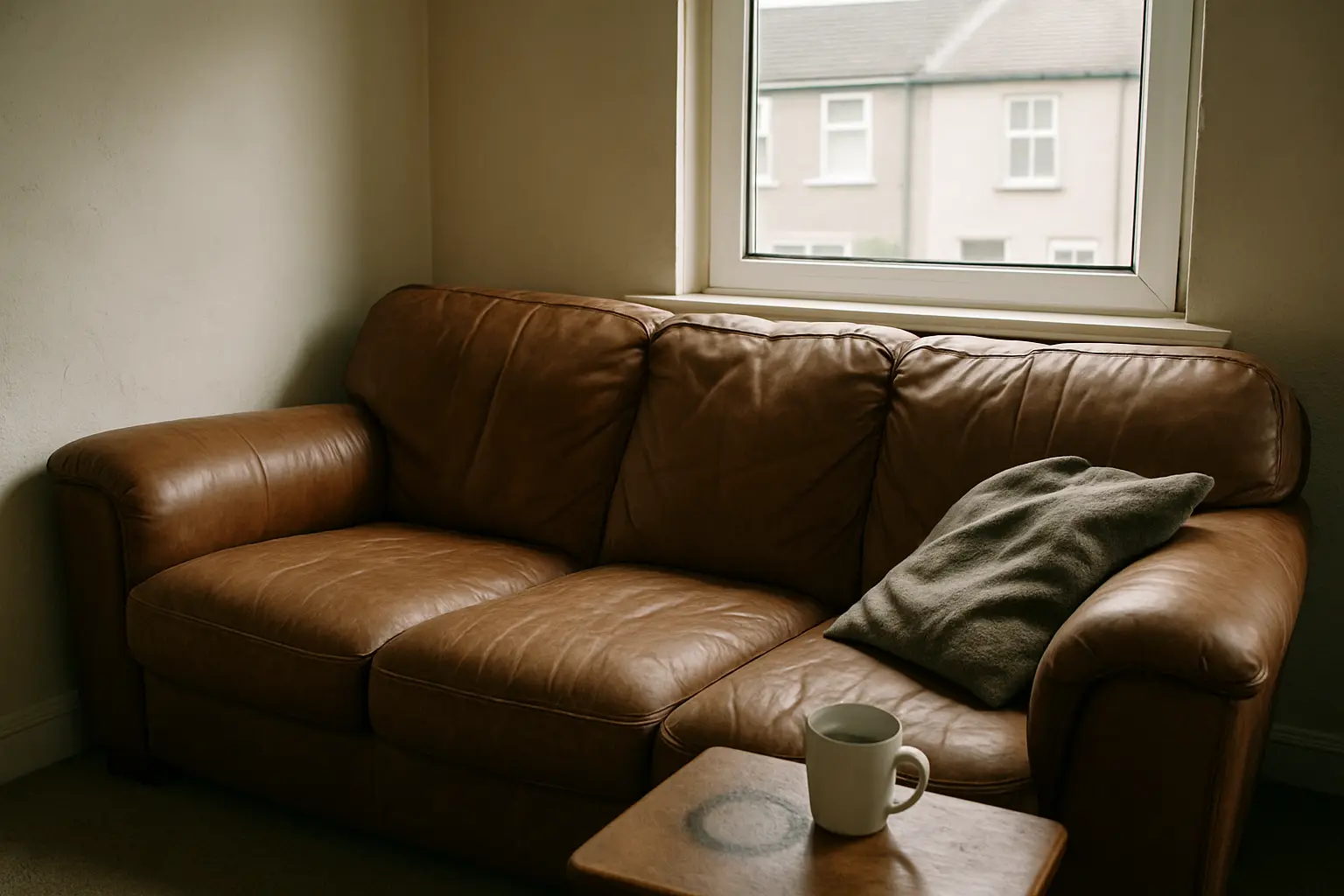 Photograph illustrating how to clean a leather sofa without damaging it