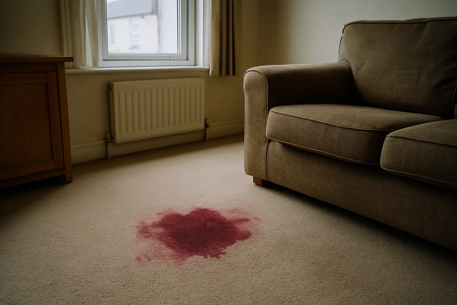 Photograph illustrating how to remove carpet stains at home